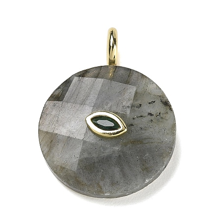 Natural Labradorite Faceted Pendants G-A287-02G-13-1