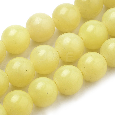 Natural Lemon Jade Beads Strands X-G-S259-46-4mm-1