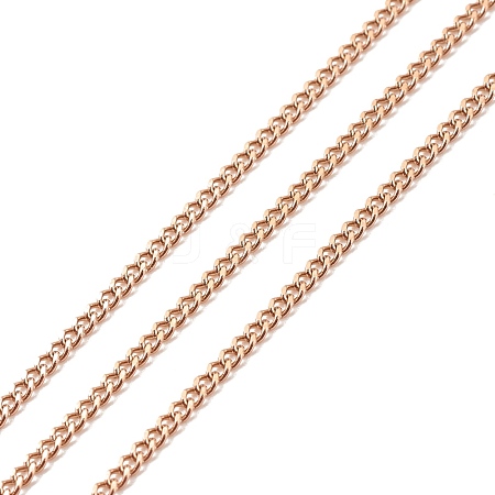 Ion Plating(IP) 304 Stainless Steel Curb Chains CHS-E005-02RG-1