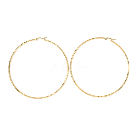 304 Stainless Steel Big Hoop Earrings EJEW-F188-24G-G-1