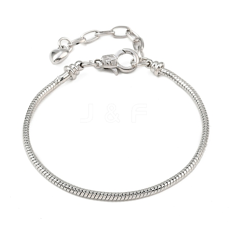 Brass European Style Bracelets for Jewelry Making X-KK-R031-06-1