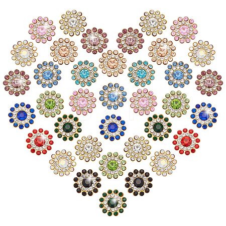 120Pcs 12 Colors Sew on Rhinestone RGLA-AR0001-06-1