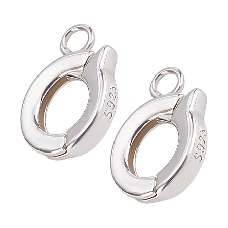 Sterling Silver Twister Clasps STER-WH0065-014-1