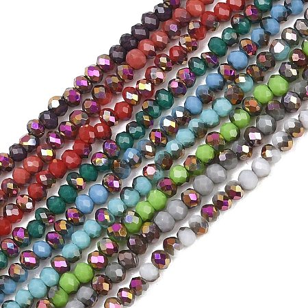 Electroplate Glass Beads Stradns EGLA-H114-02B-M-1