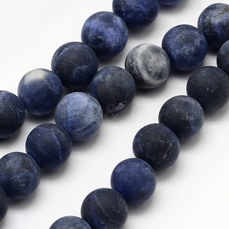 Natural Sodalite Beads Strands G-D682-8mm-1