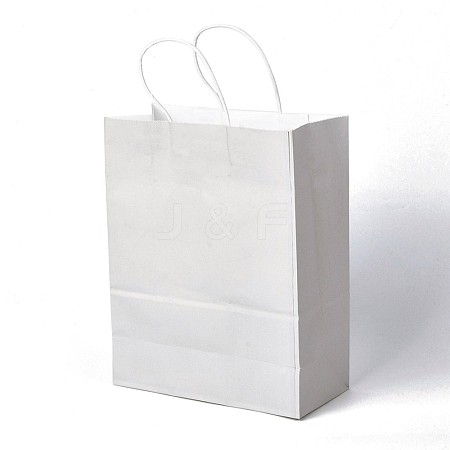Pure Color Kraft Paper Bags AJEW-G020-D-07-1