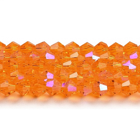 Transparent Electroplate Glass Beads Strands EGLA-A039-T3mm-L23-1