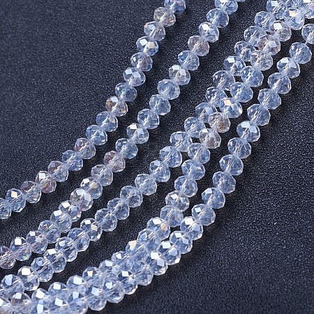 Electroplate Glass Beads Strands EGLA-A044-T4mm-B19-1