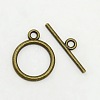 Tibetan Style Toggle Clasps X-TIBEP-A12208-AB-FF-1