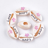 Printed Cowrie Shell Beads SHEL-S276-11D-1