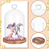 Heart Glass Dome Cover AJEW-WH0502-42-4