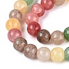 Baking Paint Crackle Glass Beads Strands GLAA-Q106-03A-13-3