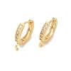 Brass Huggie Hoop Earring Findings KK-L152-20G-1