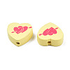 Spray Painted Maple Wood Beads WOOD-Q030-88-4