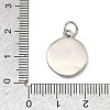 Textured 304 Stainless Steel Pendants STAS-A140-02P-2-3
