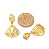 Rack Plating Brass Dangle Stud Earrings for Women EJEW-C125-23D-G-5