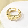 Brass Cuff Rings for Women RJEW-H262-06E-G-3
