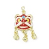 Alloy Enamel Pendants PALLOY-R151-28G-1