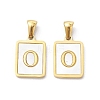 Ion Plating(IP) 304 Stainless Steel Pave Shell Pendants STAS-G327-01G-O-1