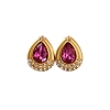 Brass Pave Cubic Zirconia Stud Earrings WG20E7A-02-2