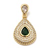 Brass Micro Pave Cubic Zirconia Pendants KK-H433-47G-2