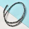 Natural Snowflake Obsidian Beads Strands G-B064-A34-2
