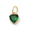 Brass Micro Pave Cubic Zirconia Pendants KK-H204-01KCG-06-1