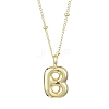 1Pc Initial Letter Brass Pendant Necklaces NJEW-YW0001-24B-1