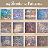 24Pcs 12 Styles Scrapbook Paper Pads DIY-WH0028-47A-6