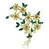 Chrysanthemum Flower Enamel Pins JEWB-B035-01G-1