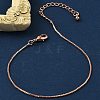 Rack Plating Brass Box Chain Bracelets for Women BJEW-G735-02RG-1