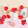80Pcs Cloth Artificial Flower Heads AJEW-GA0009-23-4