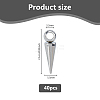 40Pcs 201 Stainless Steel Pendants STAS-DC0016-82-2