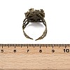 Cuff Brass Ring Cabochon Settings KK-G020-A-4