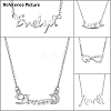 Rhodium Plated 925 Sterling Silver Textured Link Chain Necklaces Making STER-B001-04P-4