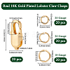 Brass Lobster Claw Clasps KK-BBC0023-50C-2