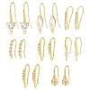 16Pcs 8 Styles Brass Earring Hooks KK-YW0003-83-1