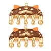 304 Stainless Steel Enamel Pendants SA-CBA033B-04G-02-1