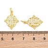 Brass Micro Pave Clear Cubic Zirconia Pendants CU-CBA5CB0-30G-3