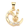 Brass Micro Cubic Zirconia Peg Bail Charms LS-KK-Q794-04C-G-1