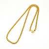 304 Stainless Steel Venetian Chain Box Chain Necklace Making STAS-A028-N031G-A-1