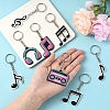 8 Pcs 8 Styles PVC Pendant Keychains KEYC-YW0001-25-5