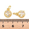 Brass Pave Cubic Zirconia Charms KK-K340-52G-01-3