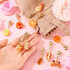 10Pcs 10 Styles Bread Resin Zipper Sliders HJEW-TAC0078-6