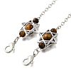 Round Natural Tiger Eye Dowsing Pendulums G-M447-07P-07-3