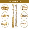 5Pcs 5 Styles Brass Chain Bracelet Making KK-SZ0001-56-2