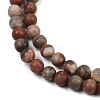 Natural Dendritic Jasper Beads Strands G-F591-24-8mm-4