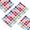 180Pcs 12 Colors Flat Back Glass Rhinestone Cabochons GLAA-PH0003-76-1