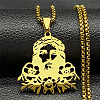 201 Stainless Steel Religion Jesus Pendant Necklaces LS-NJEW-H065-01G-1