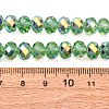 Electroplate Transparent Glass Beads Strands EGLA-A046-01C-04-4